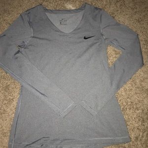 Nike long sleeve gray shirt